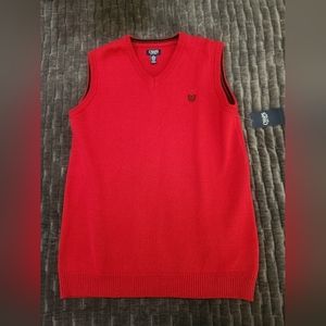 Boys red sweater vest NWT sz XL